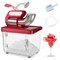 10 Gallon Storage Ice Crusher with Stainless Steel Dual Blades and Waterproof Safety Switch